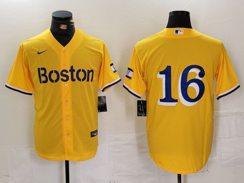 Men's Boston Red Sox Jarren Duran #16 Gold City Connect Replica Player Jerseys