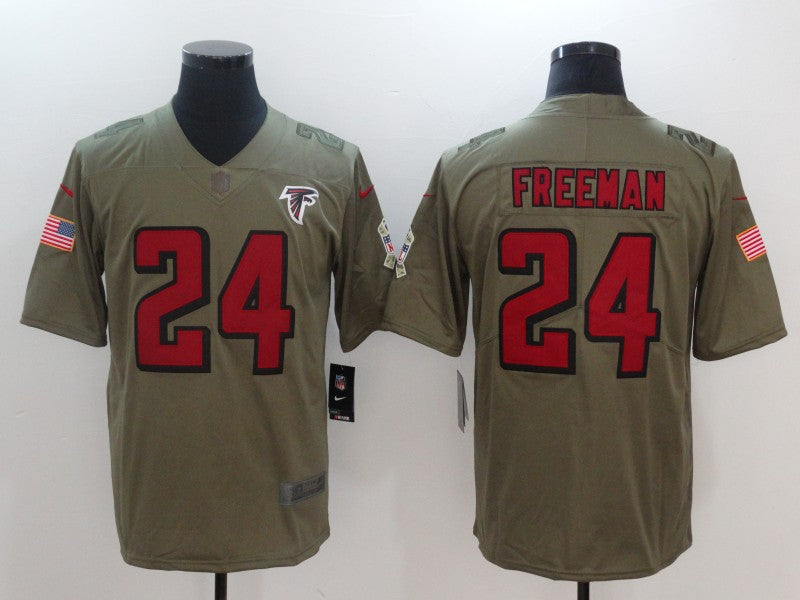 Men's Atlanta Falcons Devonta Freeman #24 Brown Game Jerseys