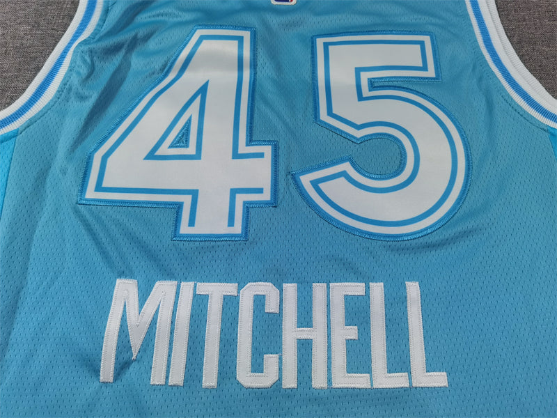 Men's Cleveland Cavaliers Donovan Mitchell #45 Light Blue 2024/25 Swingman Jerseys - City Edition