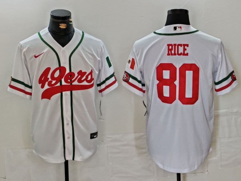Men's San Francisco 49ers Jerry Rice #80 White Player Jerseys