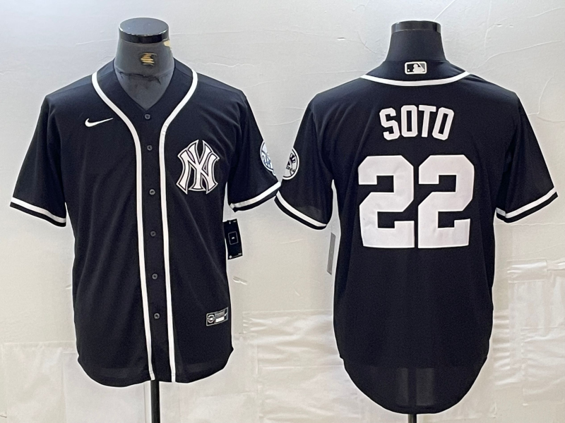 Men's New York Yankees Juan Soto #22 Black Limited Jerseys