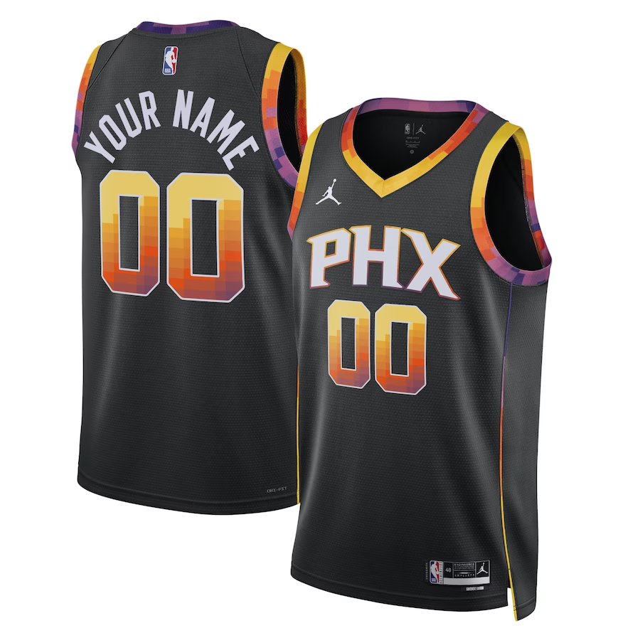 Men's Phoenix Suns Black 2022/23 Swingman Custom Jerseys - Statement Edition