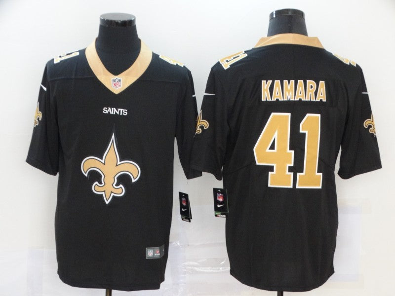 Men's New Orleans Saints #41 Alvin Kamara Black Game Jerseys