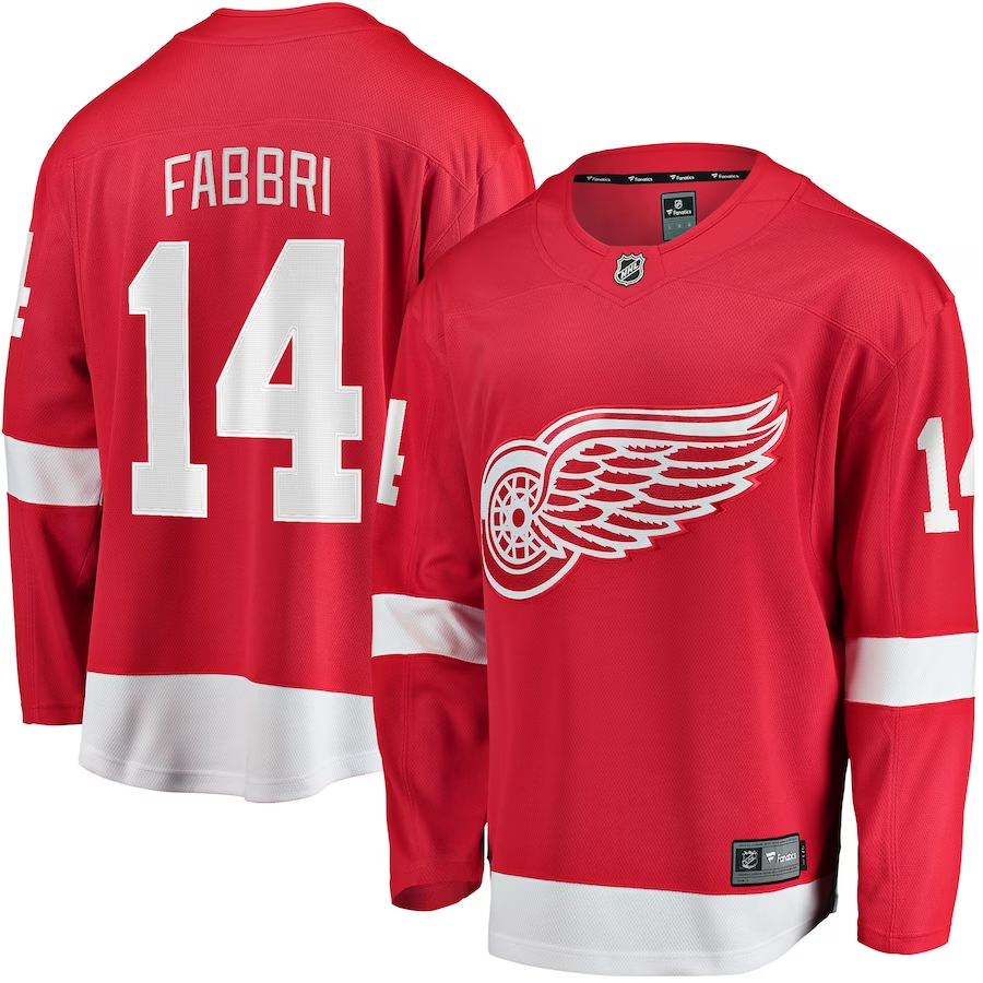 Men's Detroit Red Wings Robby Fabbri #14 Red Home Breakaway Player Jerseys