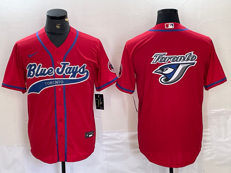 Men's Toronto Blue Jays Red Replica Game Jerseys Joint Edition