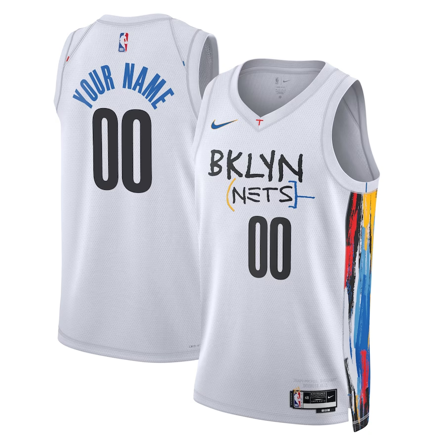 Men's Brooklyn Nets White 2022/23 Swingman Custom Jerseys - City Edition