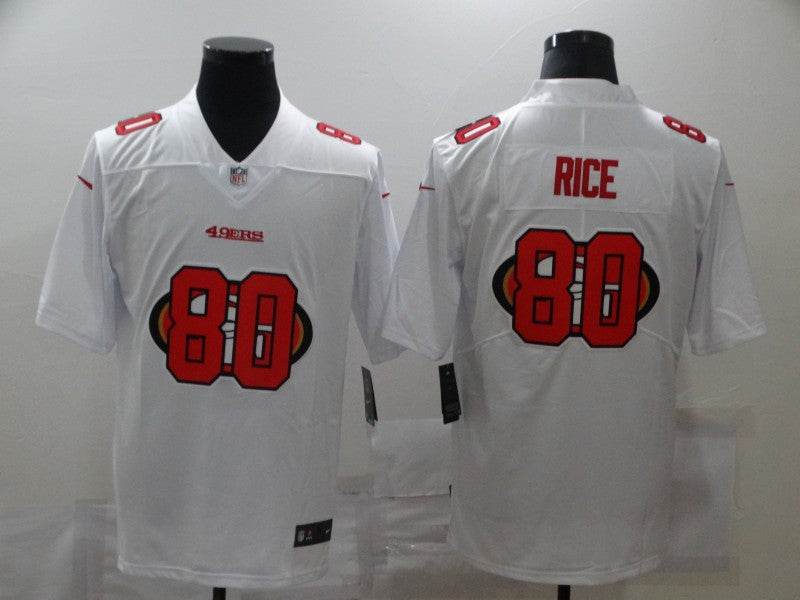 Men's San Francisco 49ers Jerry Rice #80 White Authentic Game Jerseys