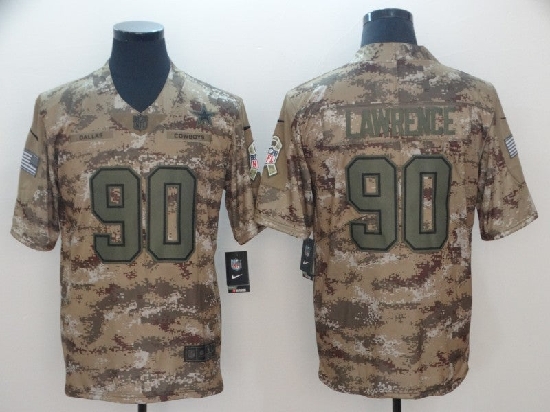 Men's Dallas Cowboys DeMarcus Lawrence #90 Camouflage Game Jerseys