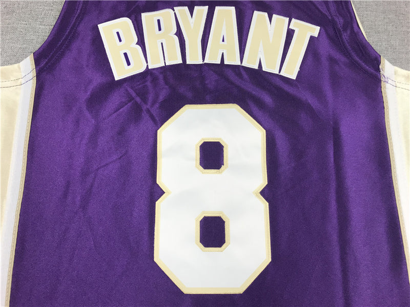 Men's Los Angeles Lakers Kobe Bryant Purple Hall of Fame Hardwood Classics Jerseys