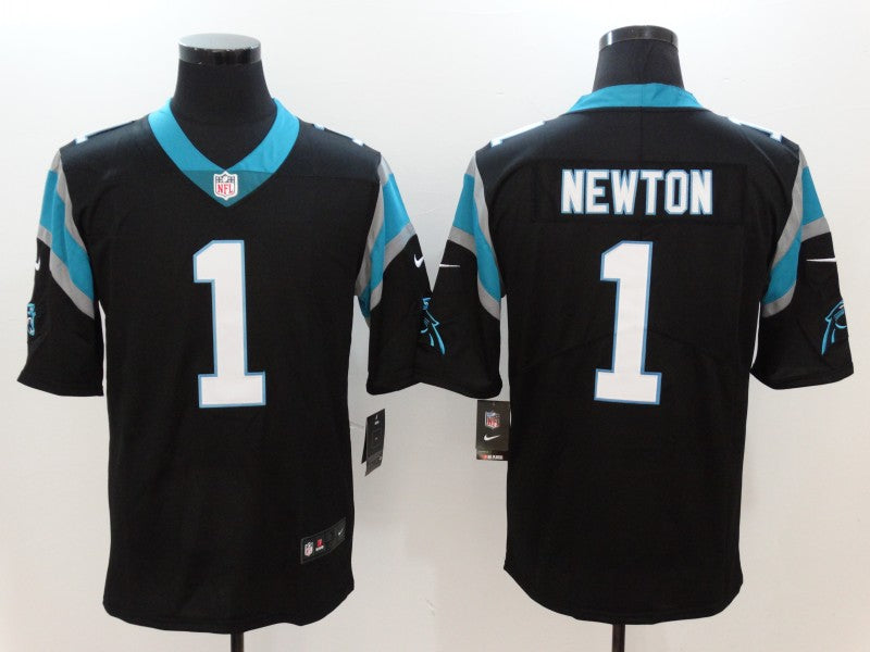 Men's Carolina Panthers Cam Newton #1 Black Game Jerseys