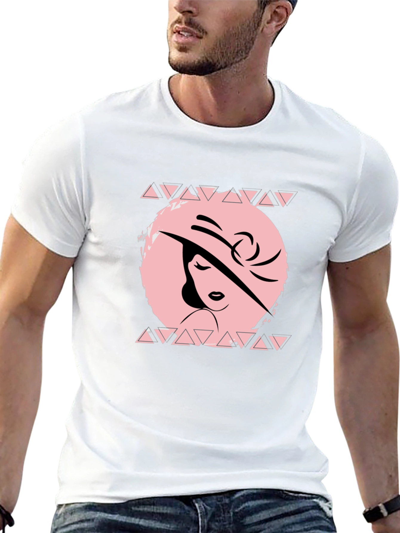 Elegant Woman Graphic T-Shirt - Black