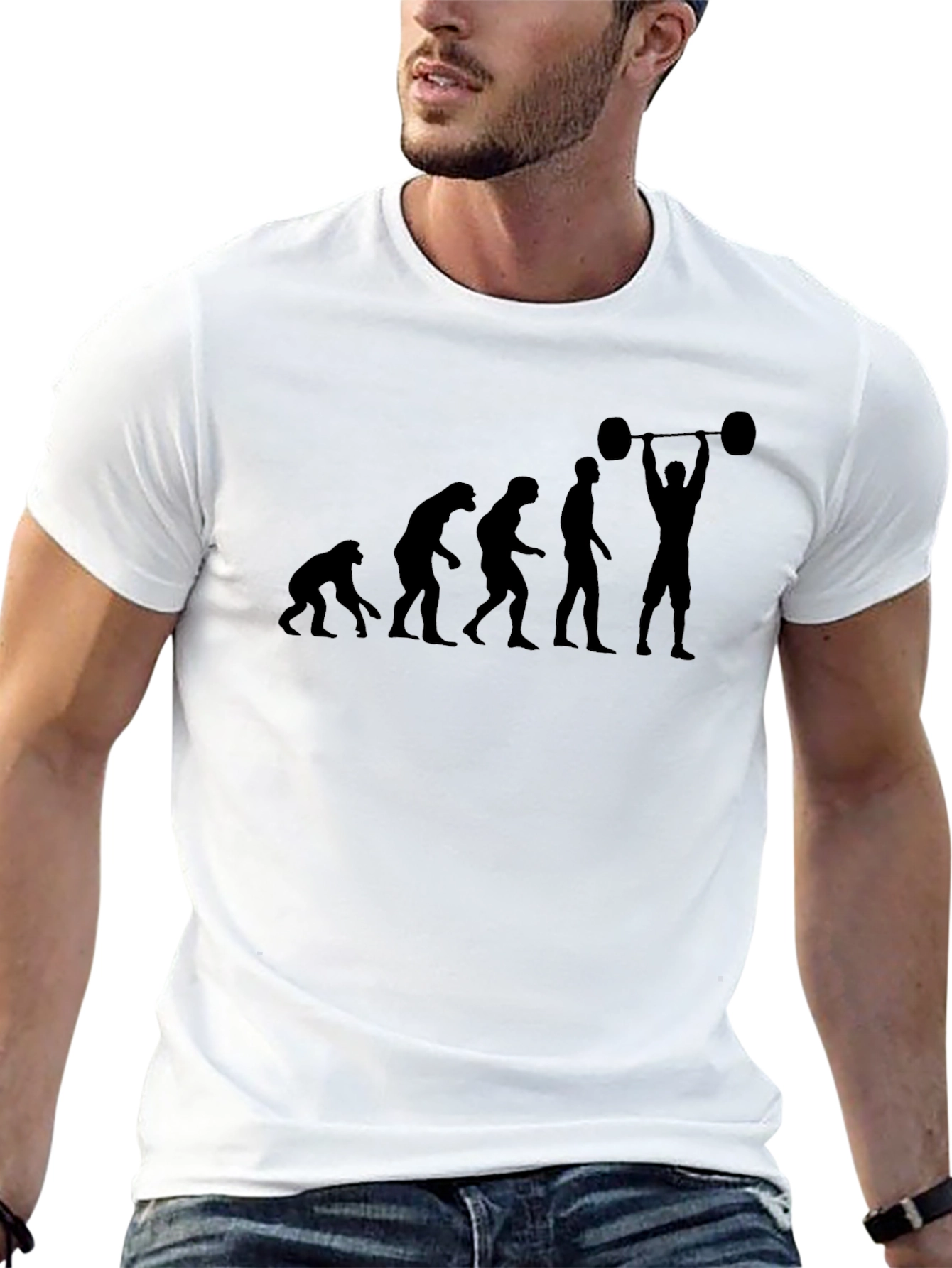Evolution of Weightlifting Black T-Shirt