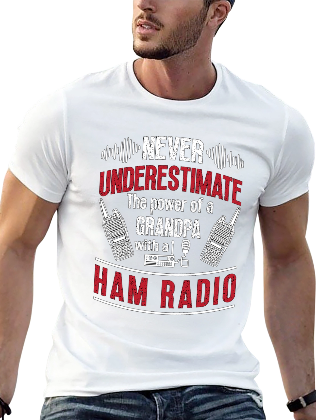 Grandpa Ham Radio T-Shirt - Never Underestimate