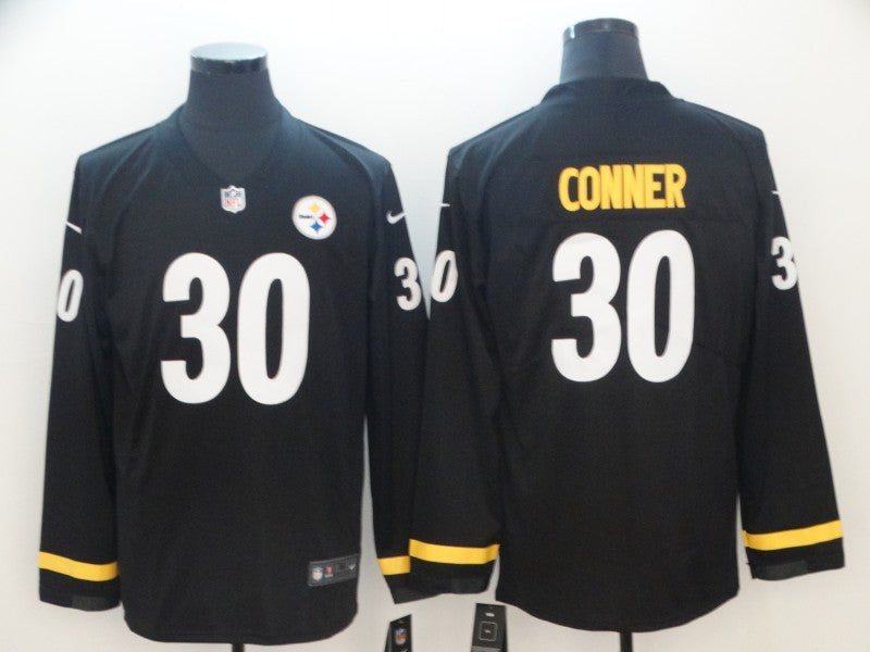 Men's Pittsburgh Steelers James Conner #30 Black Authentic Game Jerseys