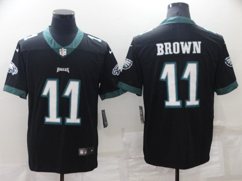 Men's Philadelphia Eagles A.J. Brown #11 Black Game Jerseys