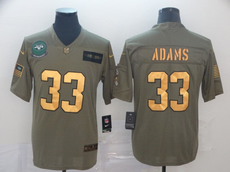 Men's New York Jets Jamal Adams #33 Brown Game Player Jerseys