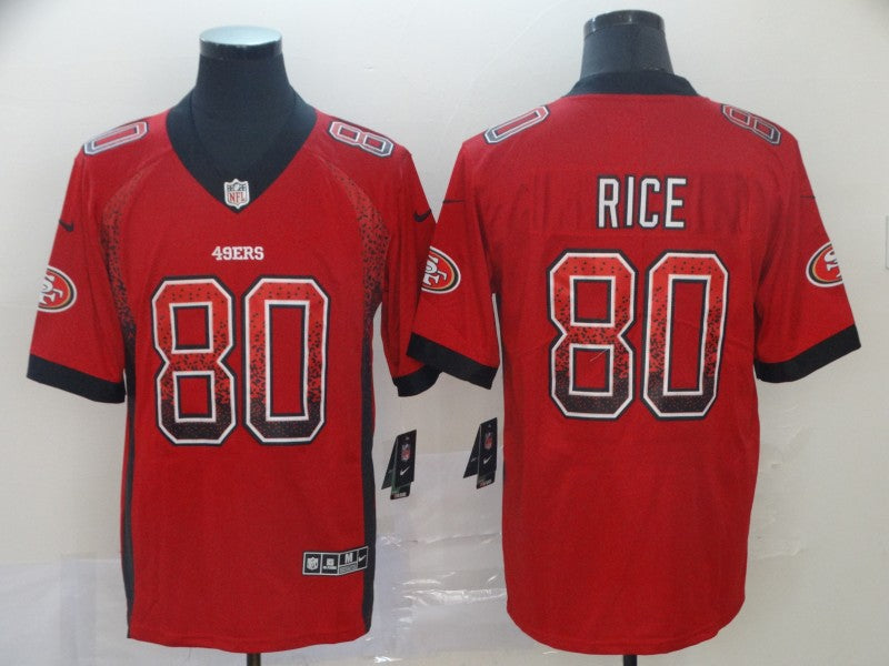 Men's San Francisco 49ers Jerry Rice #80 Red Authentic Game Jerseys