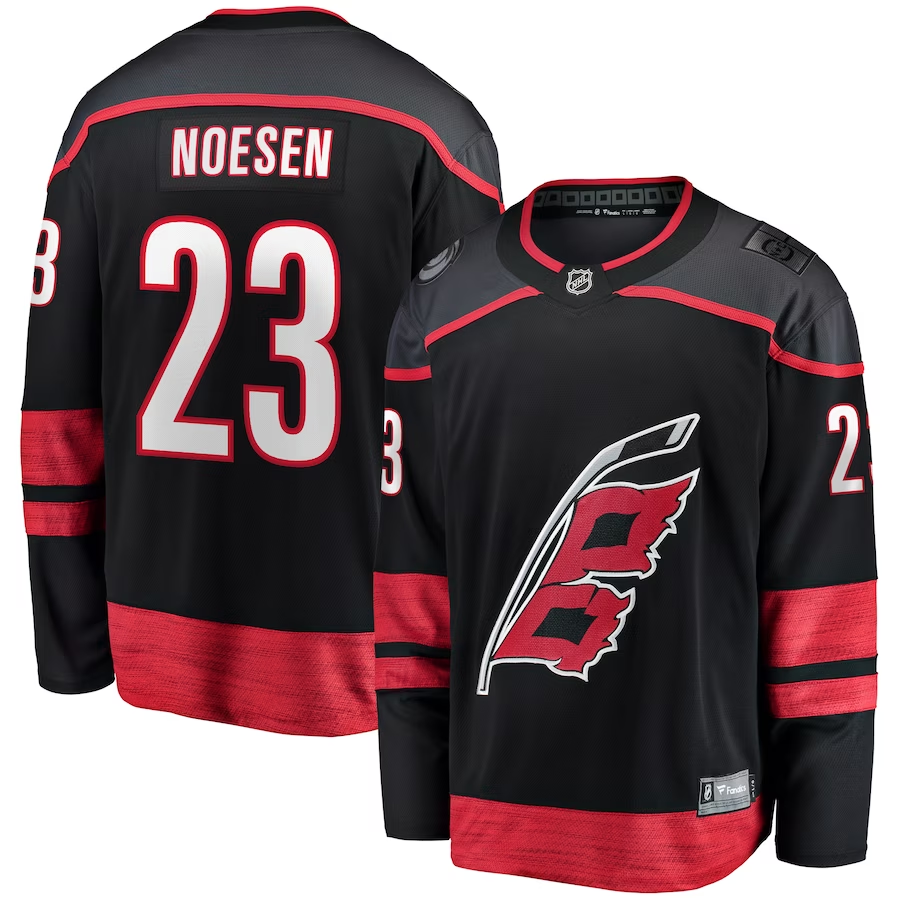 Men's Carolina Hurricanes Stefan Noesen #23 Black Player Game Jerseys