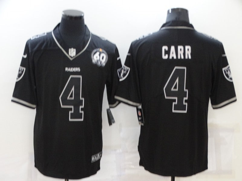 Men's Las Vegas Raiders Derek Carr #4 Black Alternate Player Jerseys