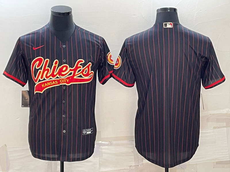 Men's Kansas City Chiefs Black Blank Player Jerseys
