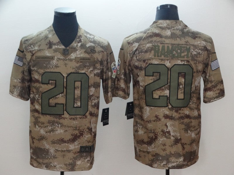 Men's Jacksonville Jaguars Jalen Ramsey #20 Camouflage Game Jerseys