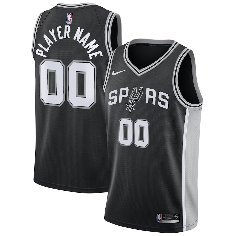 Men's San Antonio Spurs Custom Black Jerseys