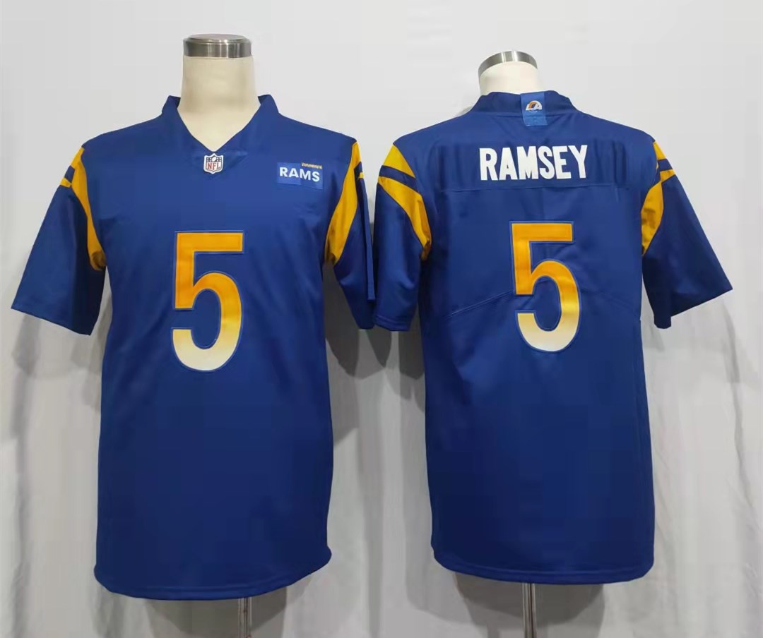 Men's Los Angeles Rams Jalen Ramsey #5 Blue Team Vapor Limited Jerseys