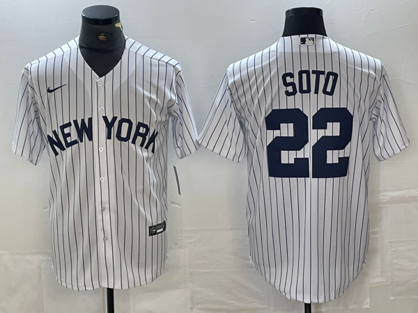 Men's New York Yankees Juan Soto #22 White Limited Jerseys