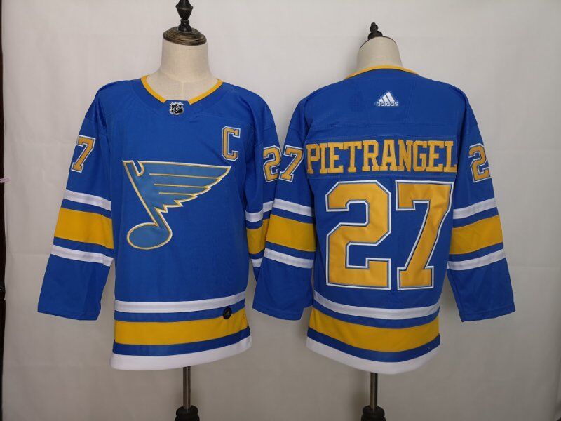 Men's St. Louis Blues Alex Pietrangelo #27 Blue Breakaway Player Jerseys
