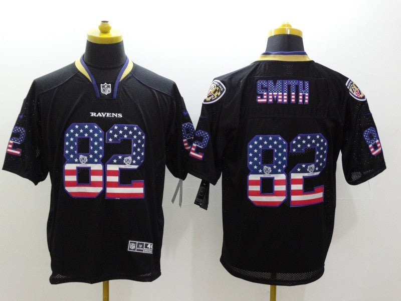 Men's Baltimore Ravens Torrey Smith #82 Black Game Jerseys