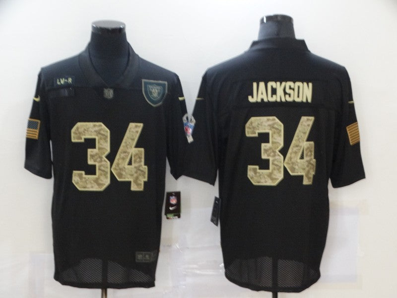 Men's Las Vegas Raiders Bo Jackson #34 Black Limited Jerseys