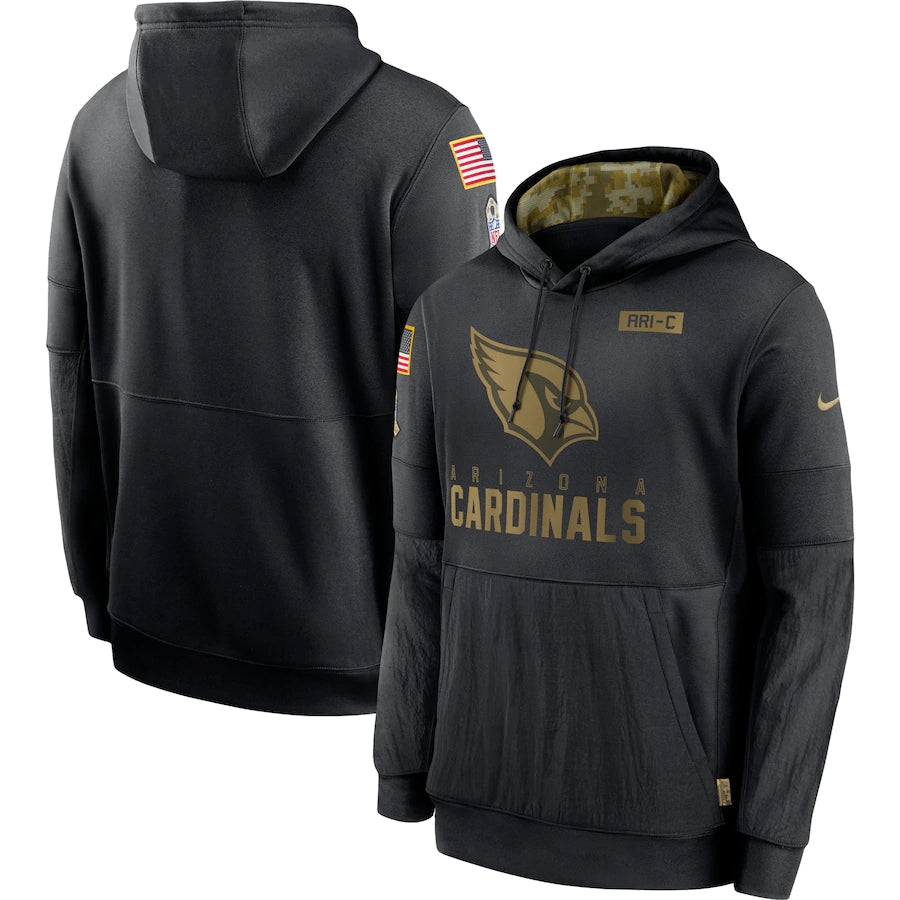 Men's Arizona Cardinals NFL 2020 Salute to Service Hoodie1 Black