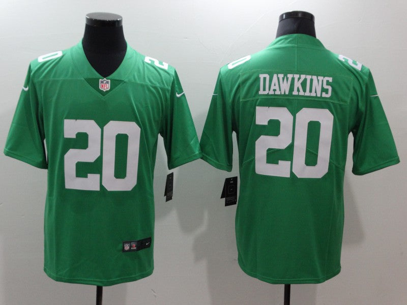 Men's Philadelphia Eagles Brian Dawkins #20 Green Game Player Jerseys
