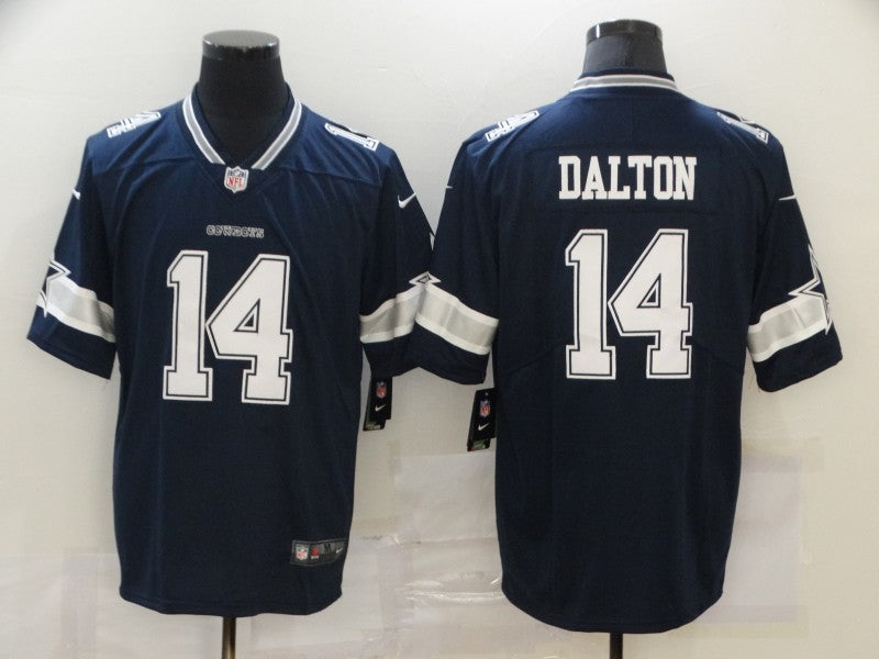 Men's Dallas Cowboys Andy Dalton #14 Navy Game Player Jerseys