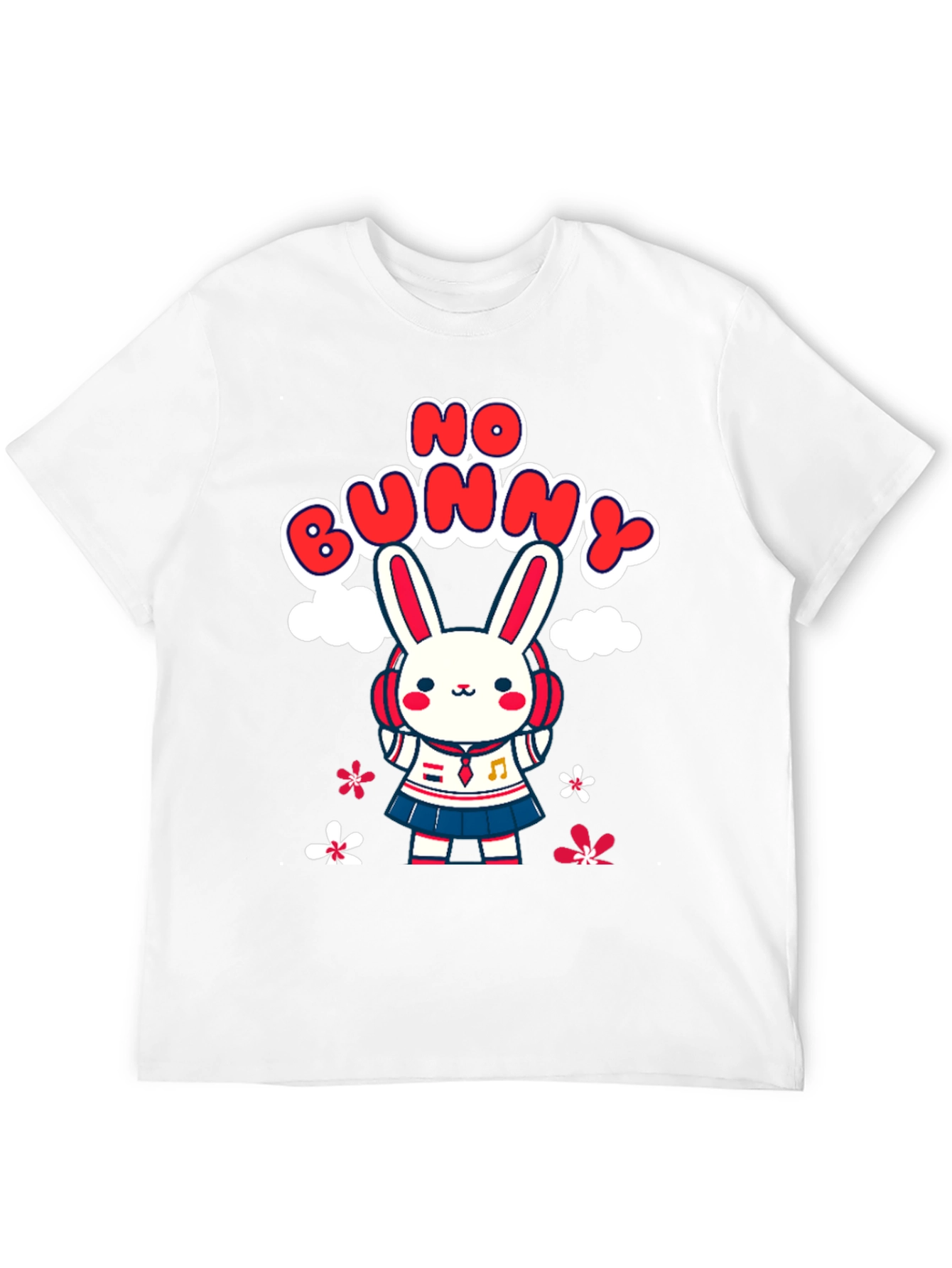 No Bunny T-Shirt: Kawaii Anime Style