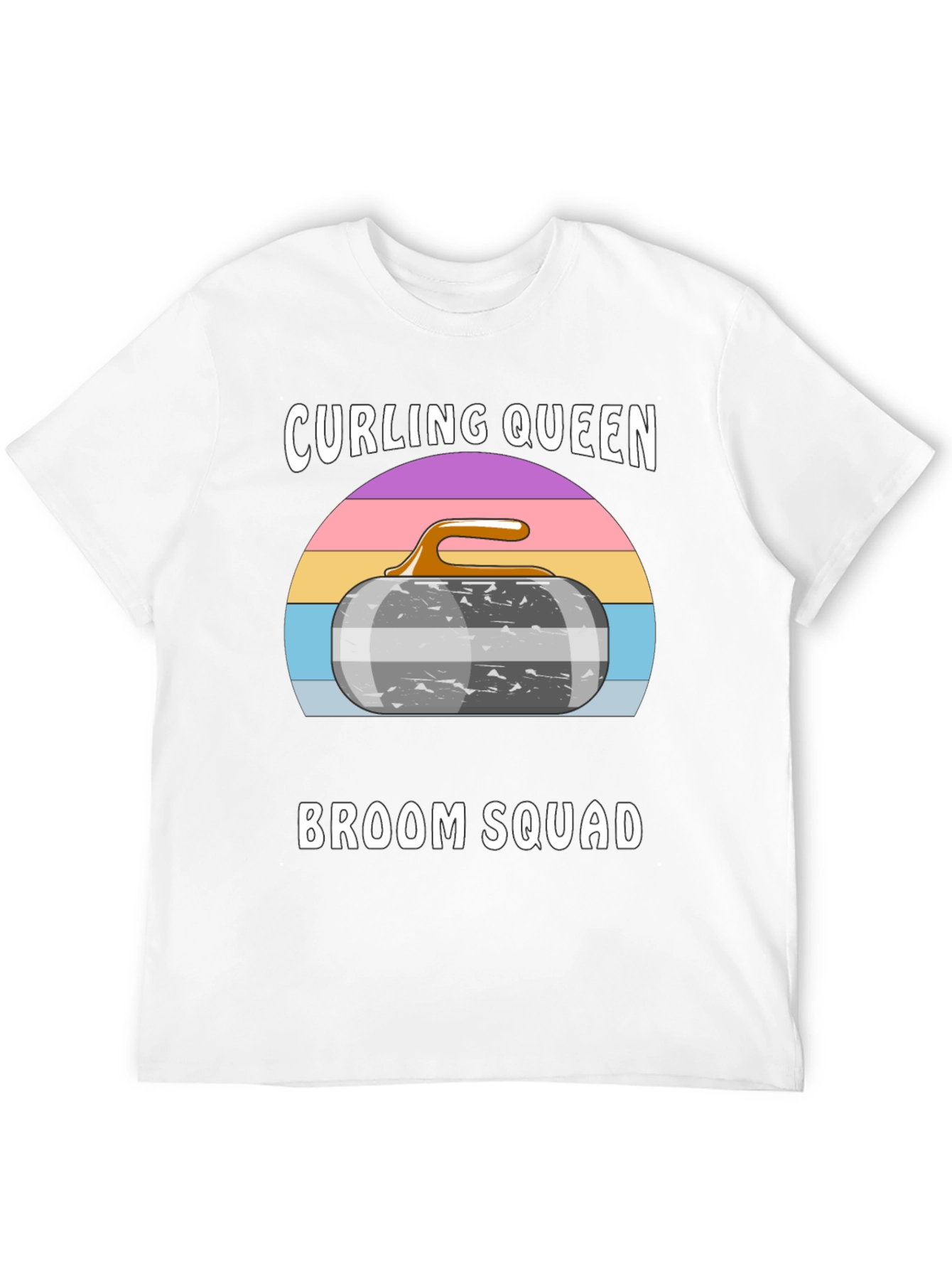 Curling Queen Broom Squad Graphic Tee