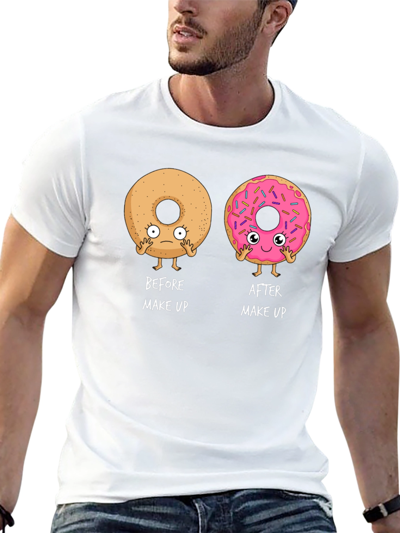 Funny Donut Makeup T-Shirt