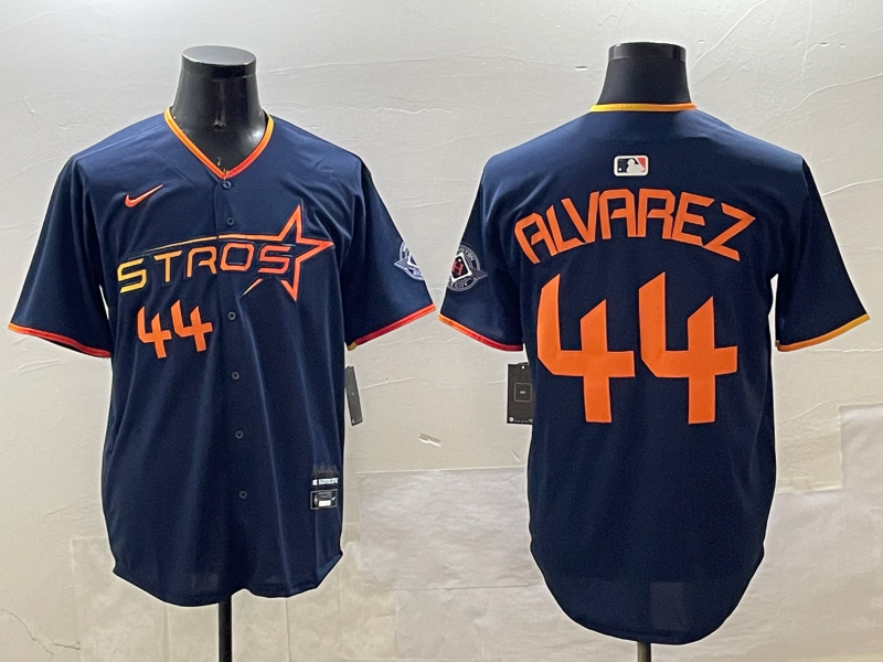 Men's Houston Astros Yordan Alvarez #44 Navy 2025 City Connect Limited Player Jerseys