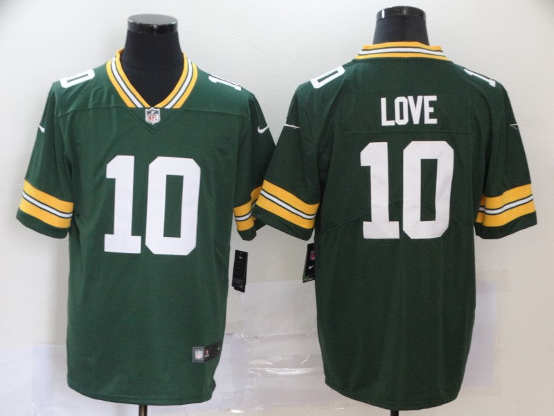 Men's Green Bay Packers Jordan Love #10 Green Game Jerseys