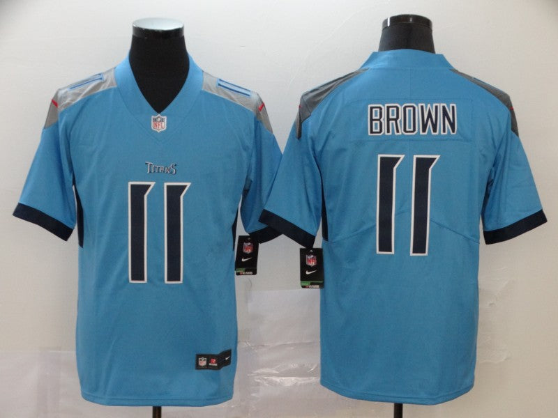 Men's Tennessee Titans A.J. Brown #11 Light Blue Game Jerseys