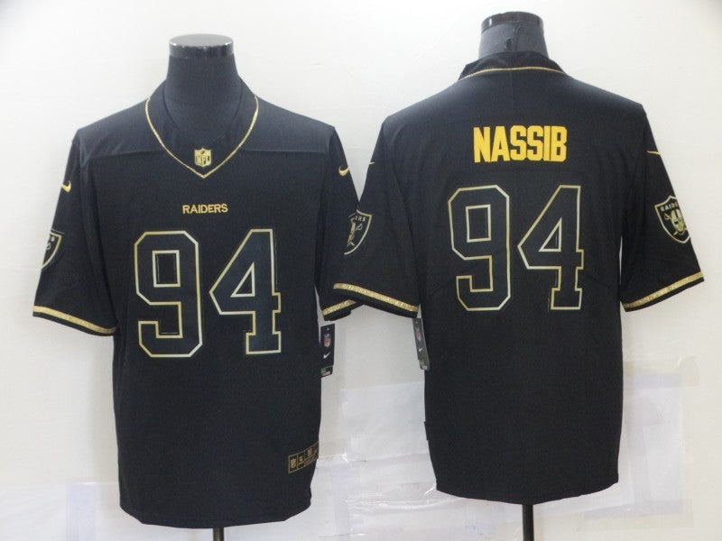 Men's Las Vegas Raiders Carl Nassib #94 Black Game Player Jerseys