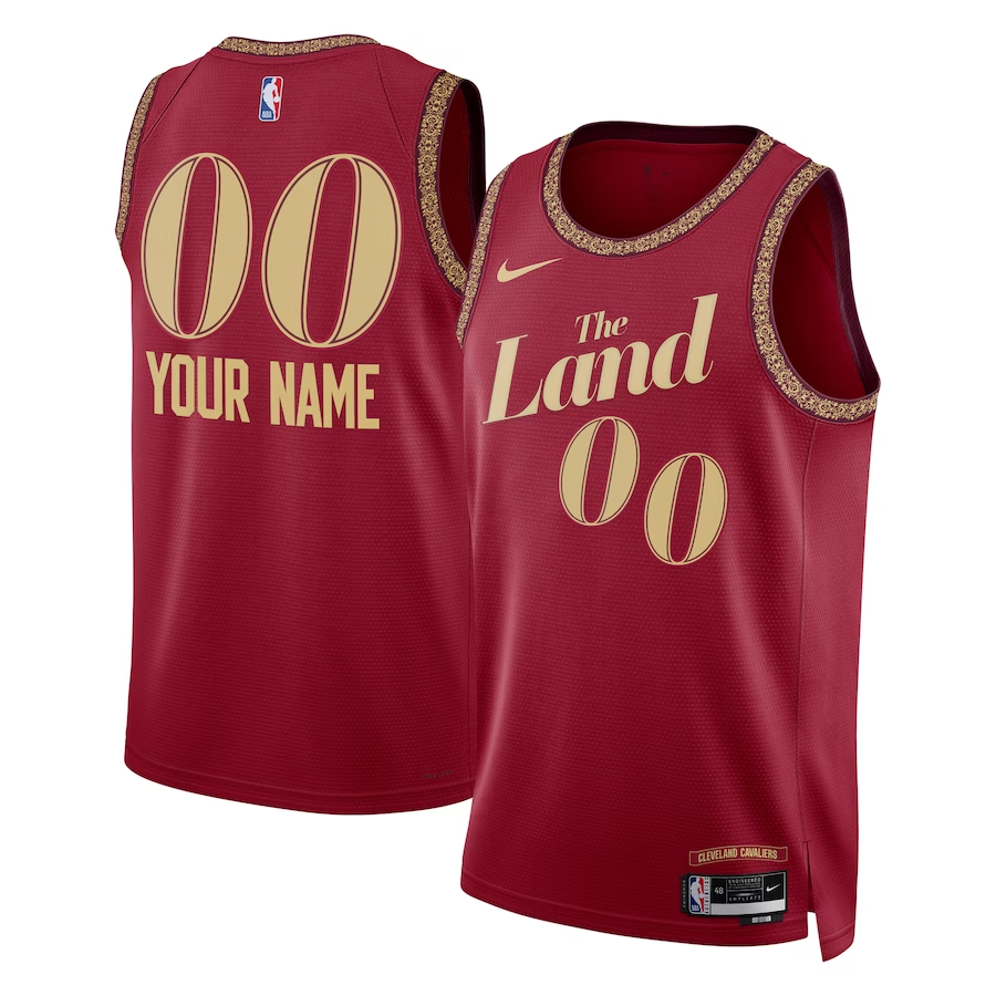 Men's Cleveland Cavaliers Wine 2023/24 Custom Swingman Jerseys - City Edition