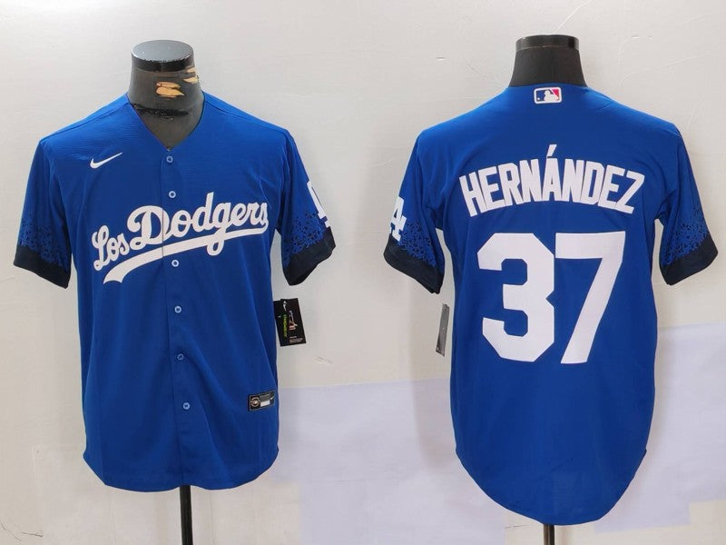 Men's Los Angeles Dodgers Teoscar Hernandez #37 Royal Game Jerseys