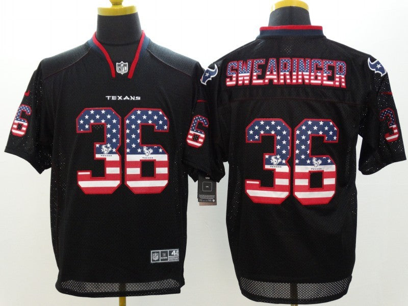 Men's Houston Texans D. J. Swearinger #36 Black Game Jerseys