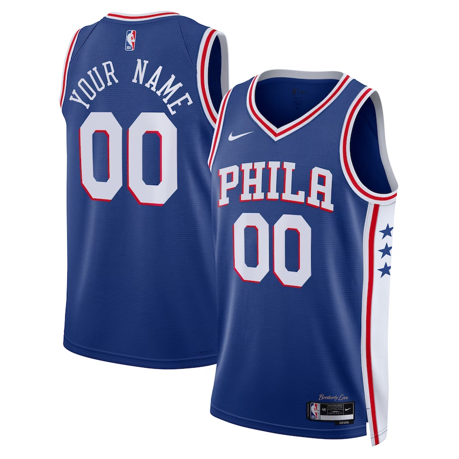 Men's Philadelphia 76ers Royal 2022/23 Swingman Custom Jerseys - Icon Edition