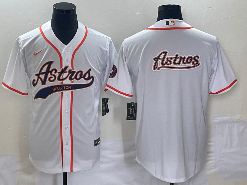 Men's Houston Astros White Replica Team Jerseys Joint Edition