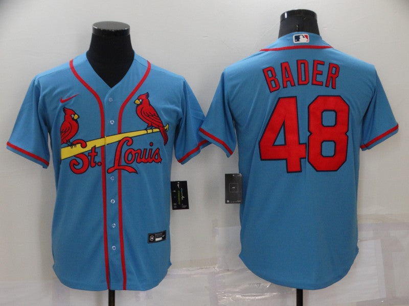 Men's St. Louis Cardinals Harrison Bader #48 Blue Replica Baseball Jerseys
