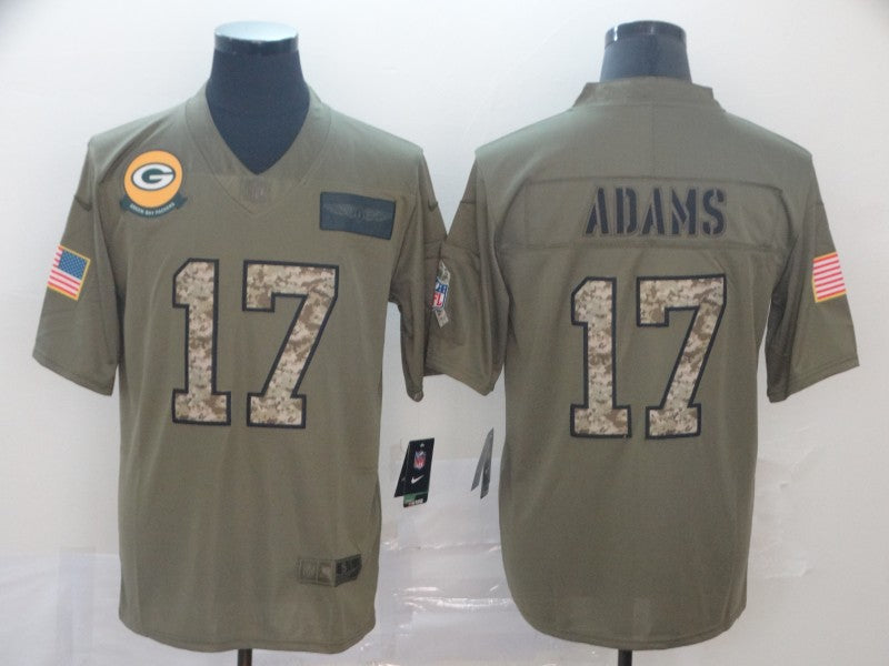 Men's Green Bay Packers Davante Adams #17 Brown Player Game Jerseys