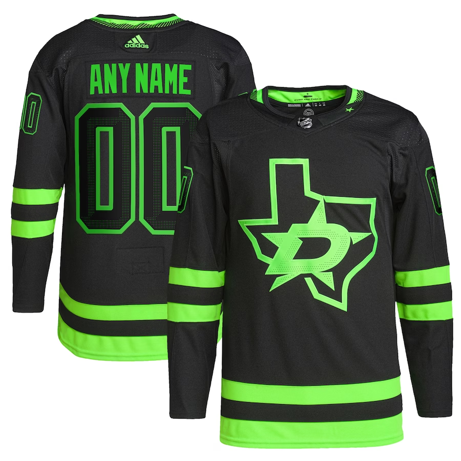 Men's Dallas Stars Black Alternate Primegreen Authentic Pro Custom Jerseys