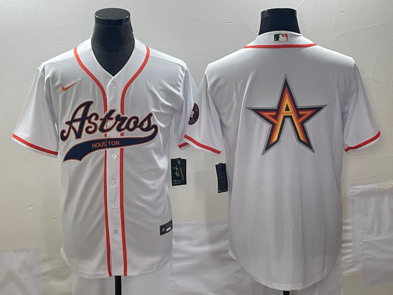 Men's Houston Astros White Alternate Replica Jerseys Joint Edition